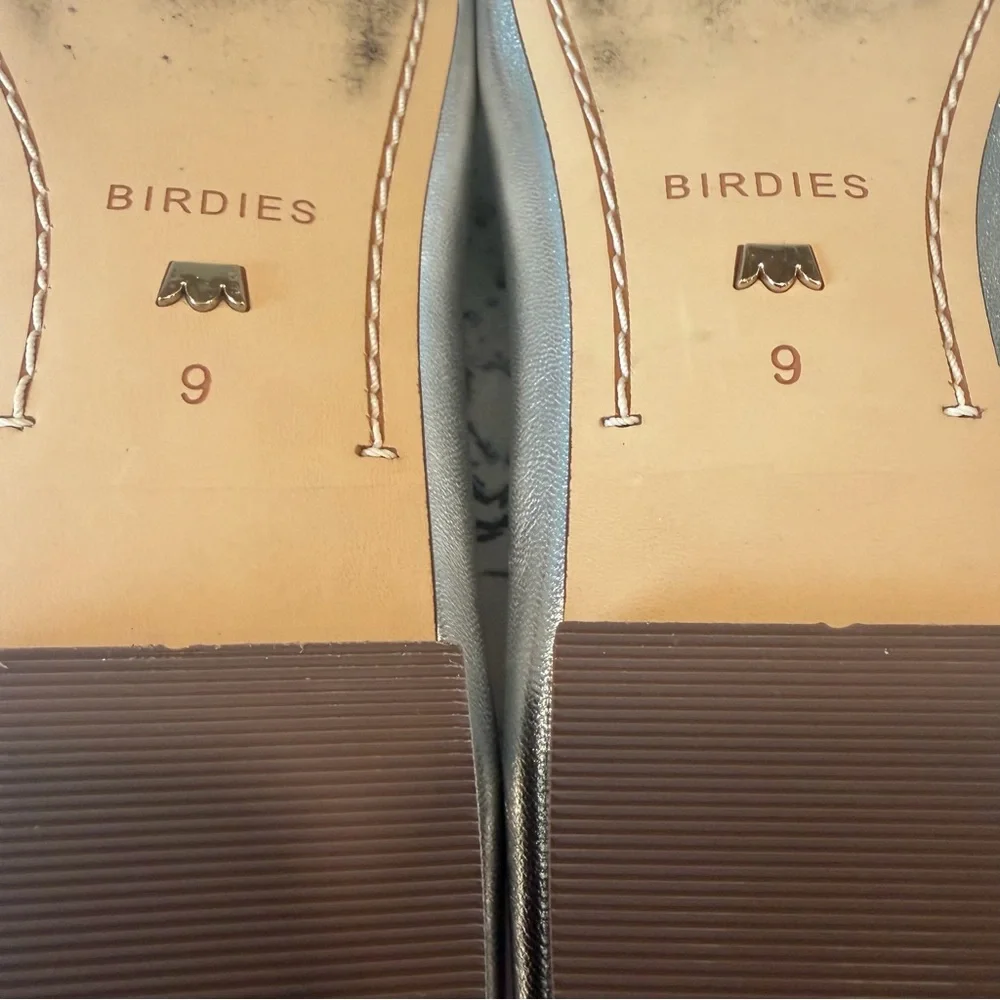 Birdies Silver Women's Flats